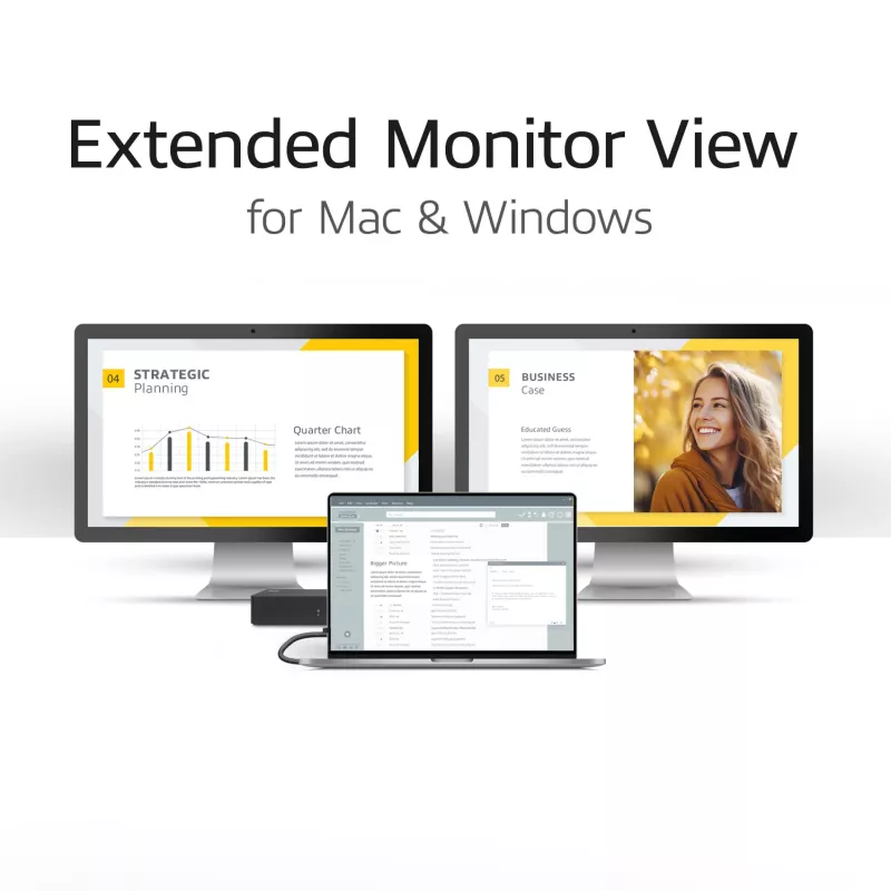 Docking station ACT USB-C 4K, per 2 monitor HDMI o DisplayPort, DisplayLink