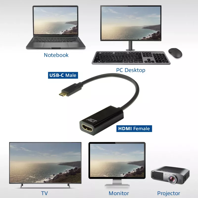 Adattatore ACT USB-C a HDMI AC7310 0,15 m USB Type-C HDMI Type-A