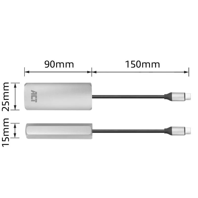 Scheda di rete ACT AC7335 Ethernet 1000 Mbit/s USB Type-C