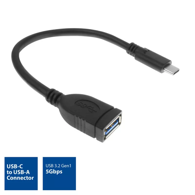 Cavo ACT USB 3.0 OTG connettore maschio USB-C a connettore femmina USB-A 0,2 m 5 Gbit/s