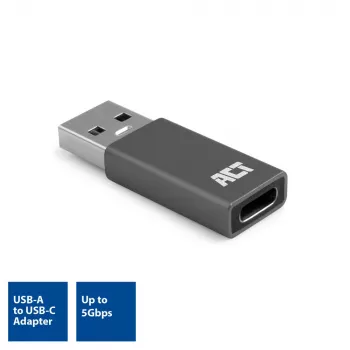 Adattatore USB-A a USB-C ACT AC7375 grigio