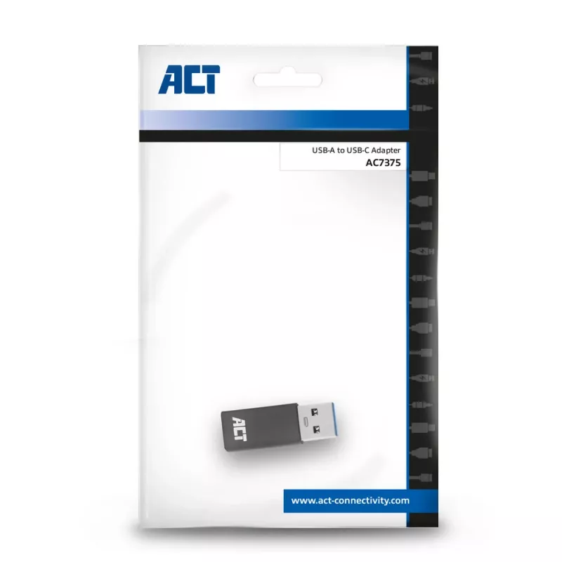 Adattatore USB-A a USB-C ACT AC7375 grigio