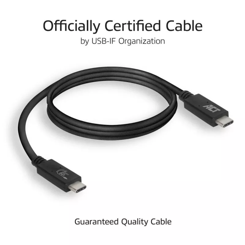 Cavo ACT USB 3.0 USB-C certificato USB-IF 1 metro 5 Gbit/s