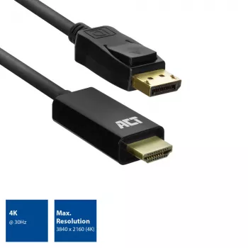 Cavo adattatore DisplayPort a HDMI ACT AC7550 1,8 m