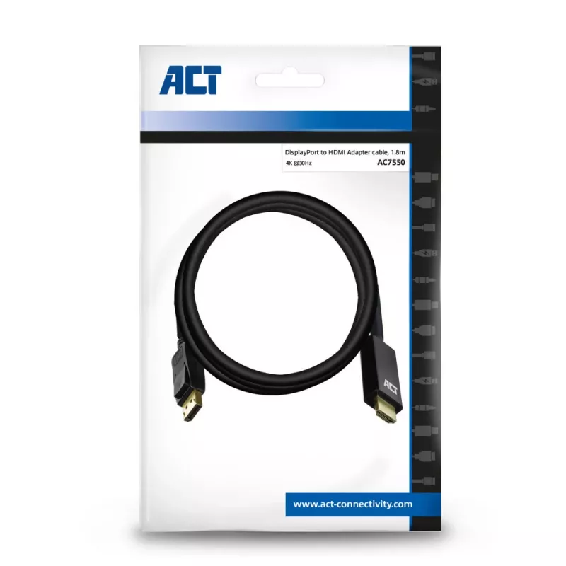 Cavo adattatore DisplayPort a HDMI ACT AC7550 1,8 m