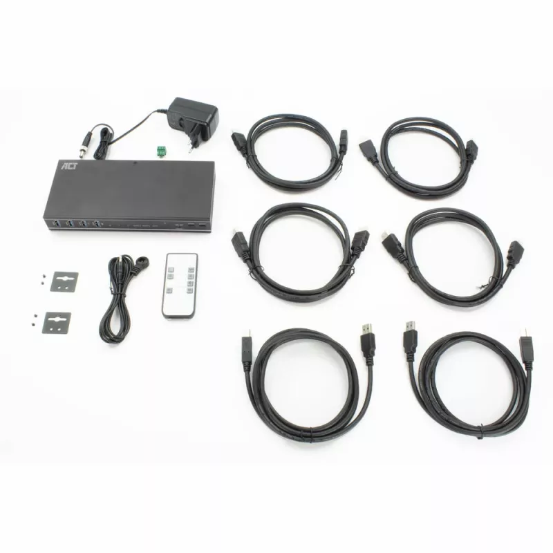 Switch KVM ACT 2 porte Dual HDMI 4K@60Hz, USB 3.2 Gen1 (USB 3.0)