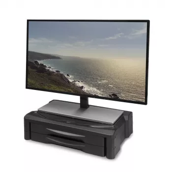 Supporto per monitor ACT extra largo AC8215 regolabile in altezza due cassetti