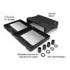 Supporto per monitor ACT extra largo AC8215 regolabile in altezza due cassetti