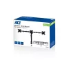 ACT AC8303 supporto da scrivania per tre monitor, fino a 27 pollici, a morsetto / passante, nero