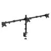 ACT AC8303 supporto da scrivania per tre monitor, fino a 27 pollici, a morsetto / passante, nero