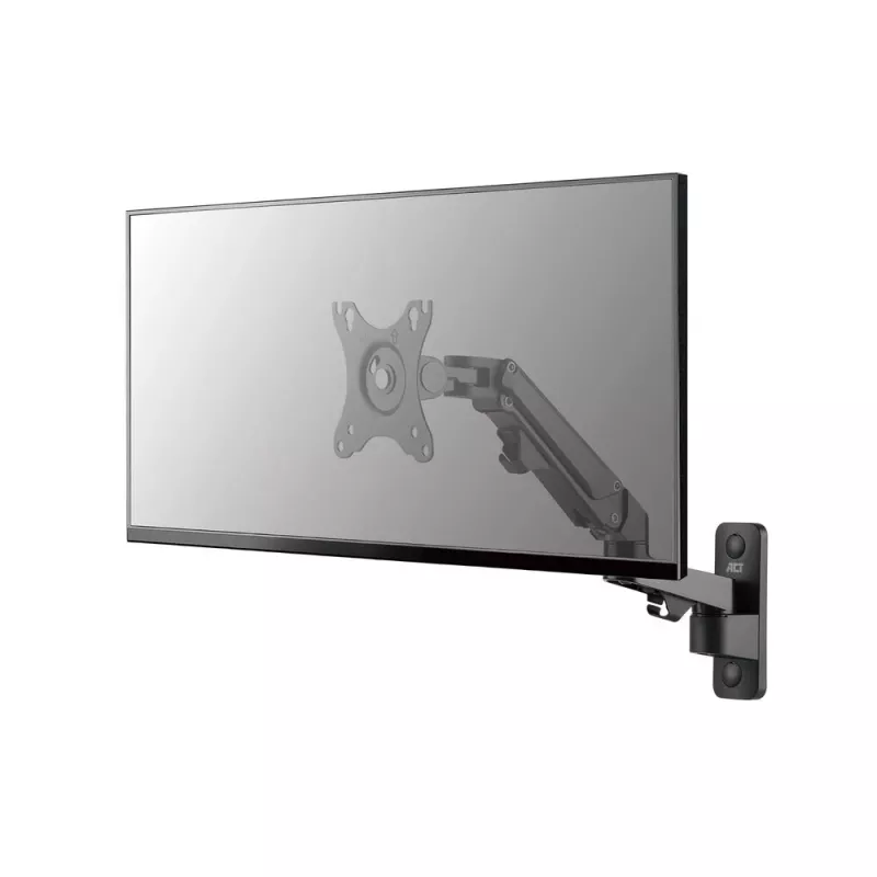 Supporto a parete per monitor ACT con molla a gas, 1 schermo, peso max. 7 kg