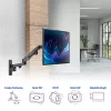 Supporto a parete per monitor ACT con molla a gas, 1 schermo, peso max. 7 kg