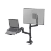 ACT AC8341 braccio per un monitor con supporto per laptop Office Premium, con molla a gas, montaggio su palo