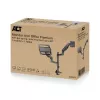 ACT AC8341 braccio per un monitor con supporto per laptop Office Premium, con molla a gas, montaggio su palo