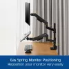 ACT AC8341 braccio per un monitor con supporto per laptop Office Premium, con molla a gas, montaggio su palo