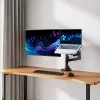 ACT AC8341 braccio per un monitor con supporto per laptop Office Premium, con molla a gas, montaggio su palo