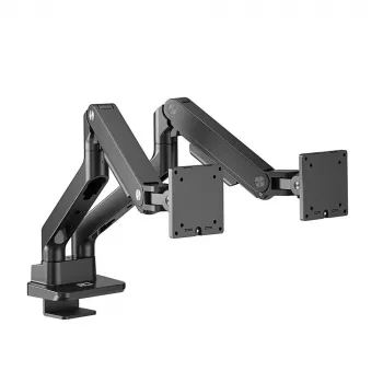 Braccio per monitor ACT 35 pollici ufficio Premium, molla a gas, 2 monitor