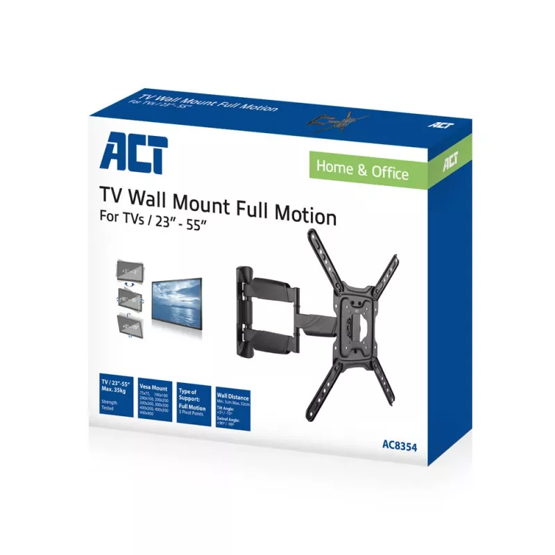 Staffa da parete per TV ACT completamente orientabile 23