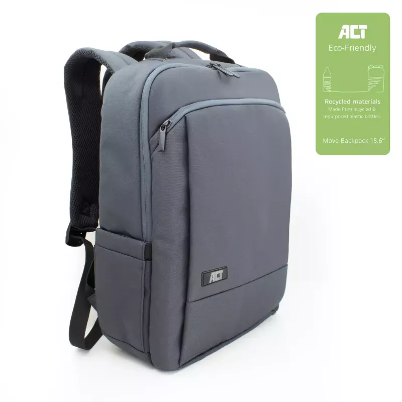 ACT AC8560 zaino casual, polietilene tereftalato (PET), grigio