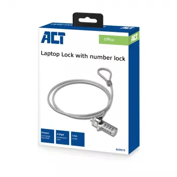 Lucchetto per laptop ACT AC9015 a combinazione argento