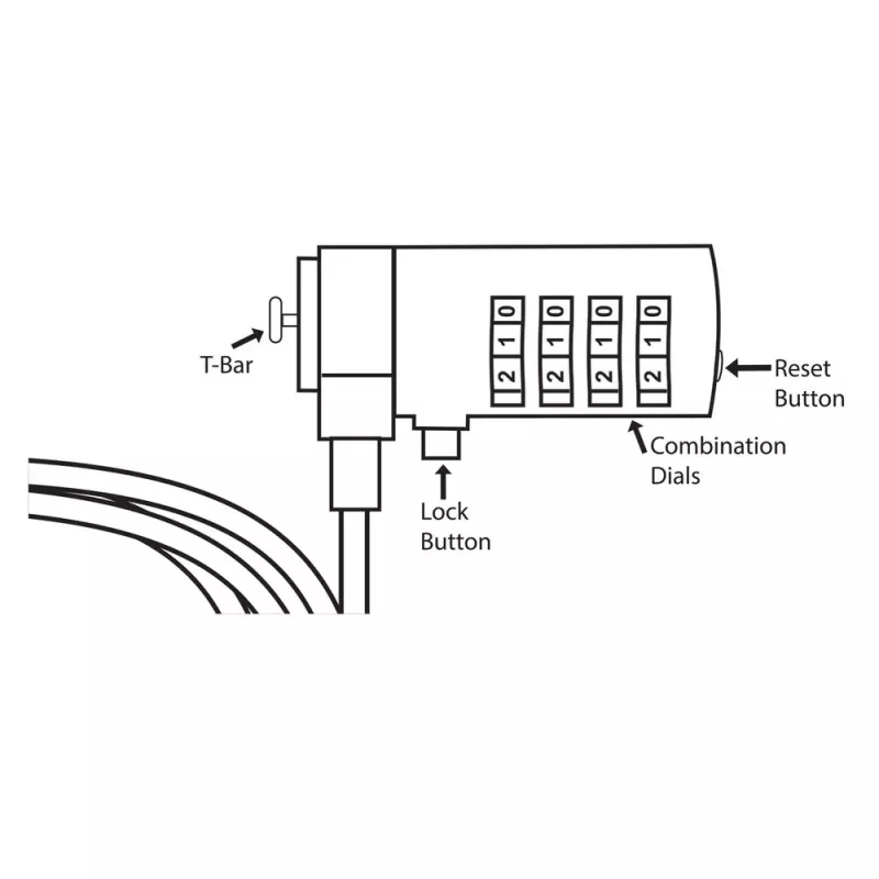 Lucchetto per laptop ACT AC9015 a combinazione argento