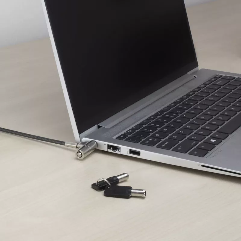 Lucchetto per laptop ACT AC9030 metallizzato con chiave tonda cavo 2 m