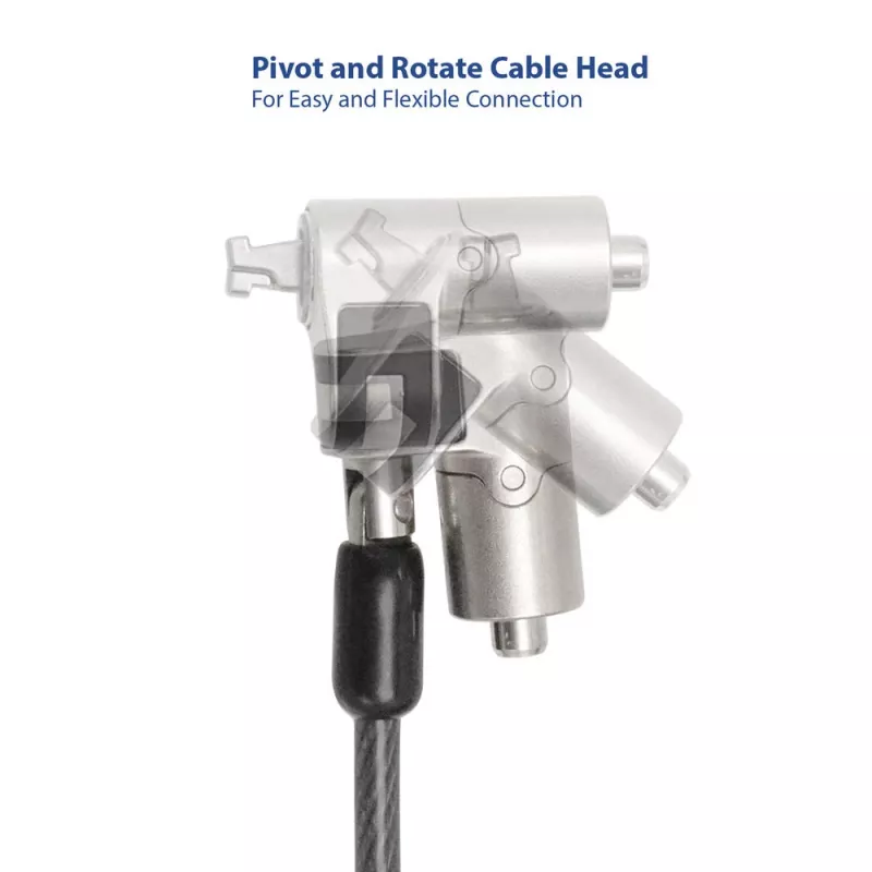 Lucchetto per laptop ACT AC9030 metallizzato con chiave tonda cavo 2 m