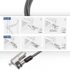 Lucchetto per laptop ACT AC9030 metallizzato con chiave tonda cavo 2 m