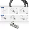 Lucchetto per laptop ACT Wedge con combinazione numerica metallizzato cavo 2 m