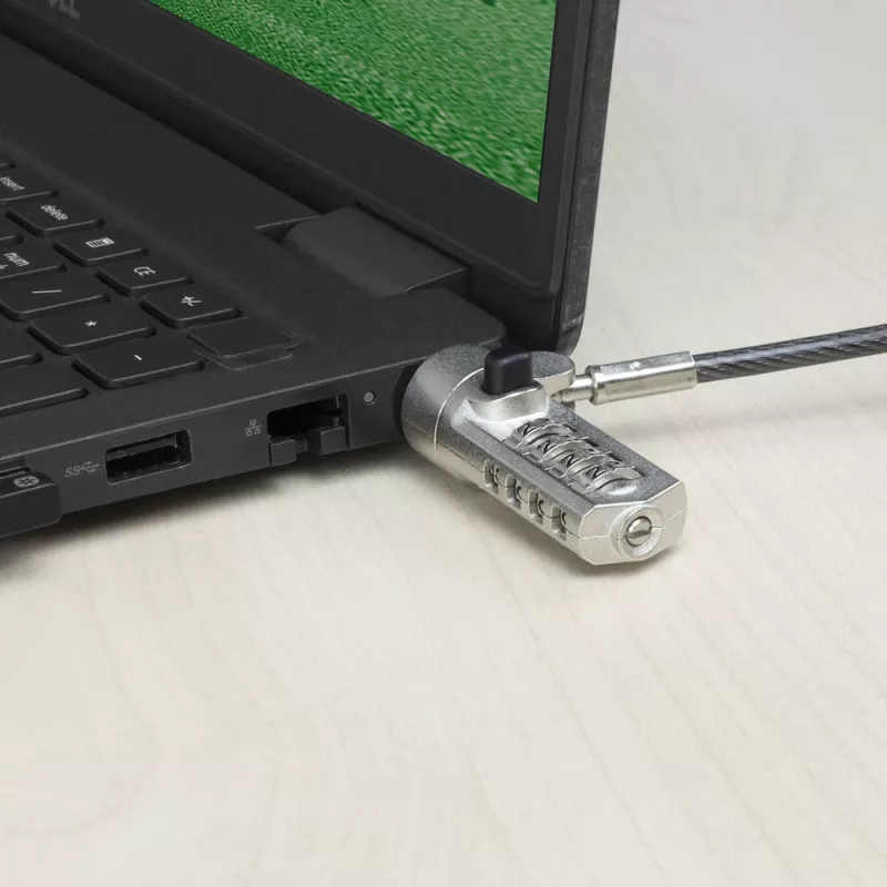 Lucchetto per laptop ACT Wedge con combinazione numerica metallizzato cavo 2 m