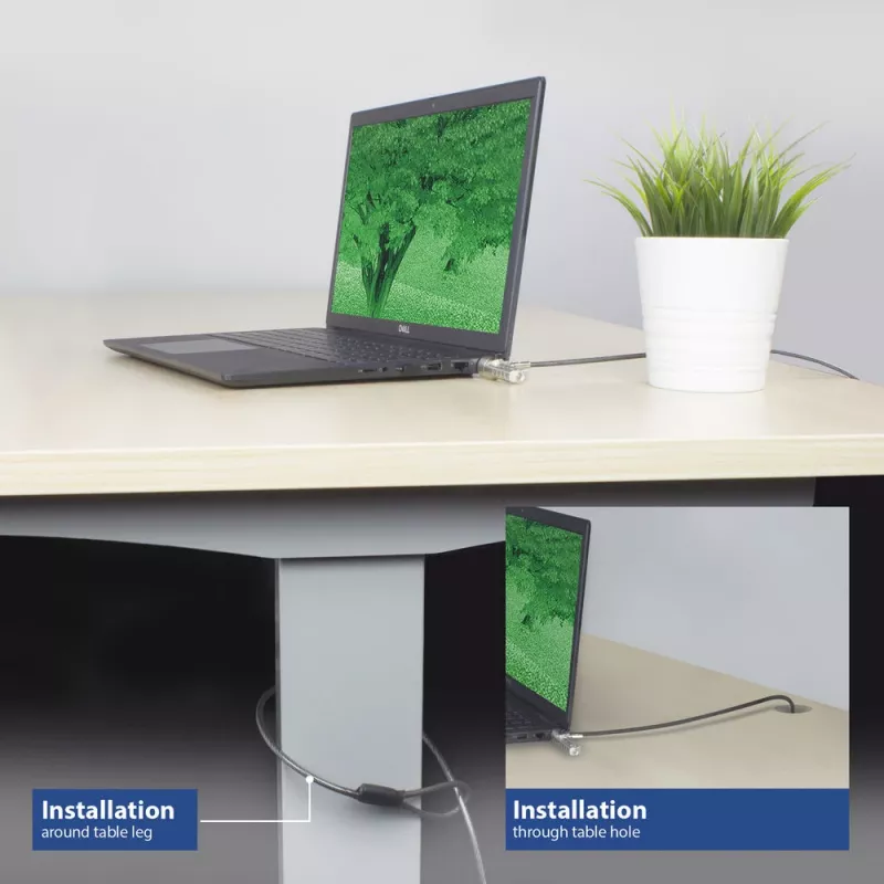 Lucchetto per laptop ACT Wedge con combinazione numerica metallizzato cavo 2 m