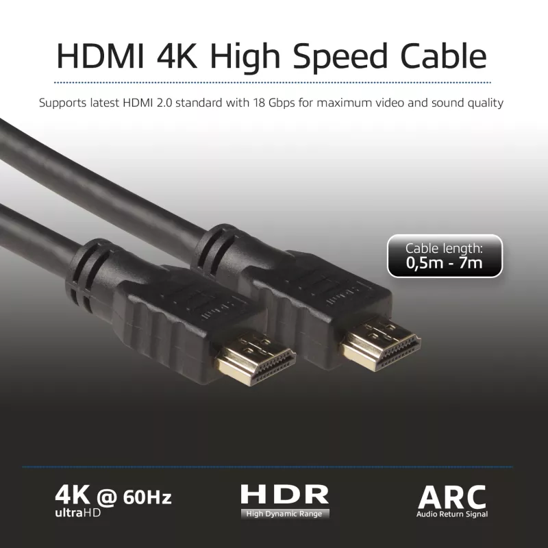 ACT cavo High Speed 1 metro v2.0 connettore maschio HDMI-A - connettore maschio HDMI-A (AWG30)