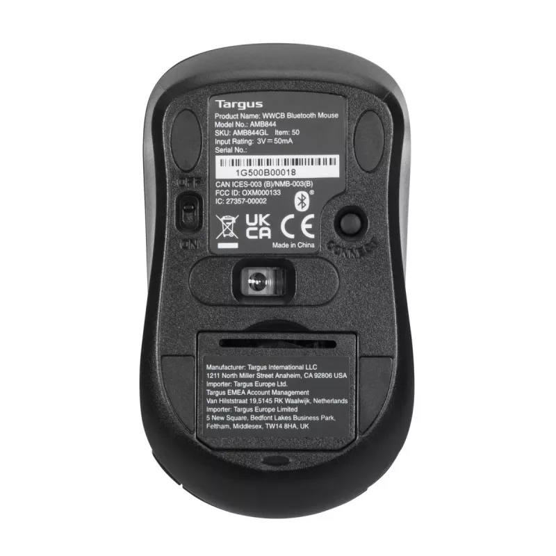 Mouse Targus AMB844GL ufficio ambidestro Bluetooth ottico 1000 DPI