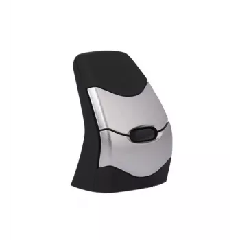BakkerElkhuizen DXT 2 Precision Mouse Wireless, ambidestro, design verticale, laser, RF Wireless + Bluetooth, 2000 DPI, nero, grigio