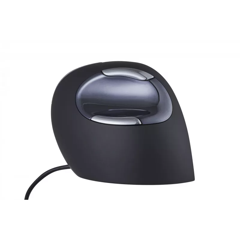 BakkerElkhuizen Evoluent D Small, per destrimani, design verticale, laser, USB Type-A, 3200 DPI, nero