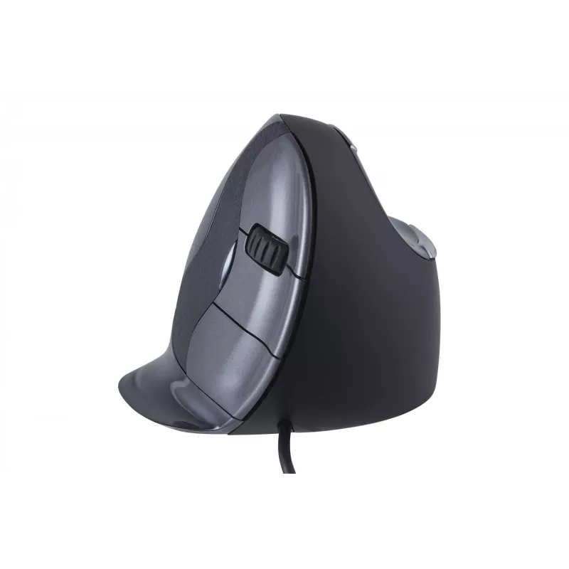 BakkerElkhuizen Evoluent D Small, per destrimani, design verticale, laser, USB Type-A, 3200 DPI, nero