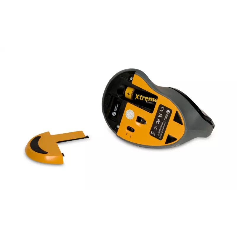 BakkerElkhuizen PRF Mouse Wireless grigio scuro, per destrimani, design verticale, ottico, RF Wireless, 1600 DPI, nero, grigio