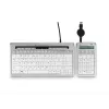 BakkerElkhuizen S-board 840 Numeric tastiera, USB, PC, 1,2 m, grigio chiaro, bianco