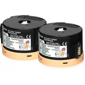 Epson confezione doppia cartucce toner Return 2 x 2,5k, 2500 pagine, nero, 1 pz.