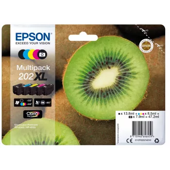Epson Kiwi multipack 5 colori 202XL Claria Premium inchiostro