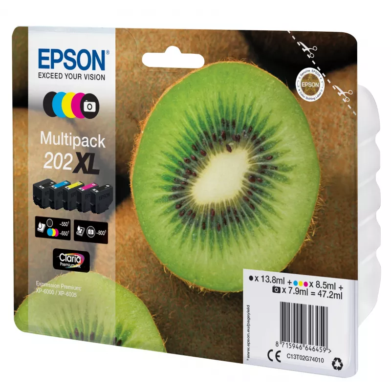 Epson Kiwi multipack 5 colori 202XL Claria Premium inchiostro