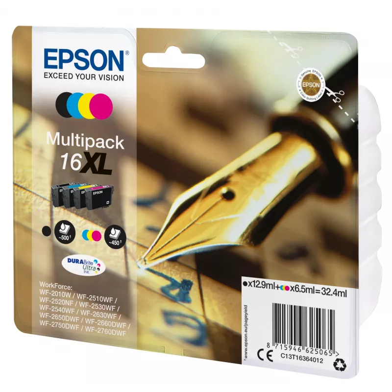 Cartuccia d'inchiostro Epson C13T16364012 / 16XL XL multipack BK,C,M,Y