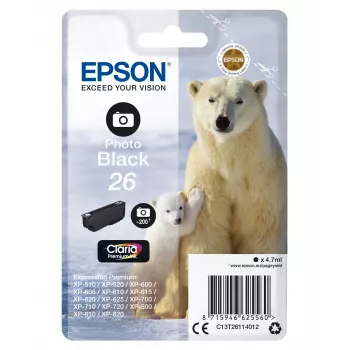 Epson Polar bear confezione singola foto nero 26 Claria Premium inchiostro