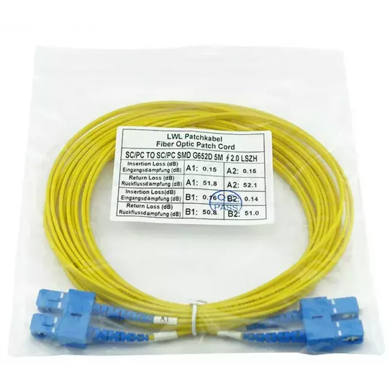 Cavo in fibra ottica BlueOptics CAB-SMF-SC-SC-50 50 m G.657.A1 SC SC