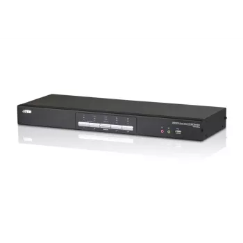 Switch KVM ATEN 4 porte USB DVI Dual-View con audio e hub USB 2.0 (cavi KVM inclusi)