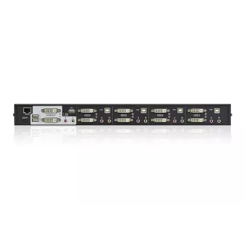 Switch KVM ATEN 4 porte USB DVI Dual-View con audio e hub USB 2.0 (cavi KVM inclusi)