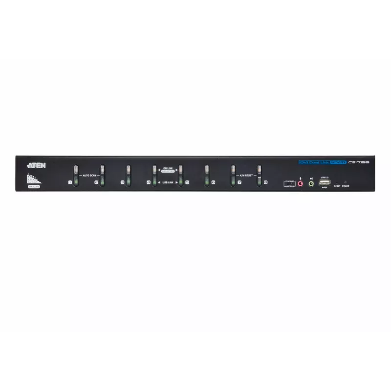 Switch KVM ATEN 8 porte USB DVI Dual-Link con audio