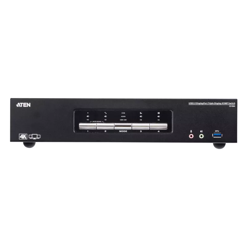 Switch KVMP ATEN 4P USB3.0 4K DP TRIPLE VIEW