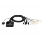 Switch KVM ibrido ATEN 2 porte USB-C DisplayPort, 4096 x 2160 pixel, 4K Ultra HD, 0,74 W, nero