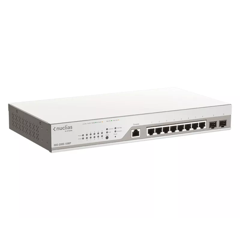 D-Link DBS-2000-10MP/E switch di rete gestito L2 Gigabit Ethernet (10/100/1000) Power over Ethernet (PoE) grigio